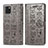 Funda de Cuero Cartera con Soporte Patron de Moda Carcasa S03D para Samsung Galaxy A81 Gris