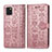 Funda de Cuero Cartera con Soporte Patron de Moda Carcasa S03D para Samsung Galaxy A81 Rosa