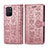 Funda de Cuero Cartera con Soporte Patron de Moda Carcasa S03D para Samsung Galaxy A91 Rosa