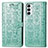 Funda de Cuero Cartera con Soporte Patron de Moda Carcasa S03D para Samsung Galaxy F23 5G Verde