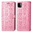 Funda de Cuero Cartera con Soporte Patron de Moda Carcasa S03D para Samsung Galaxy F42 5G Oro Rosa