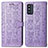 Funda de Cuero Cartera con Soporte Patron de Moda Carcasa S03D para Samsung Galaxy F52 5G Morado