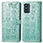 Funda de Cuero Cartera con Soporte Patron de Moda Carcasa S03D para Samsung Galaxy F52 5G Verde