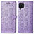 Funda de Cuero Cartera con Soporte Patron de Moda Carcasa S03D para Samsung Galaxy F62 5G Morado