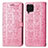 Funda de Cuero Cartera con Soporte Patron de Moda Carcasa S03D para Samsung Galaxy F62 5G Oro Rosa