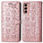 Funda de Cuero Cartera con Soporte Patron de Moda Carcasa S03D para Samsung Galaxy M13 4G Rosa