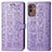 Funda de Cuero Cartera con Soporte Patron de Moda Carcasa S03D para Samsung Galaxy M13 5G Morado