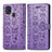 Funda de Cuero Cartera con Soporte Patron de Moda Carcasa S03D para Samsung Galaxy M31 Morado