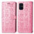 Funda de Cuero Cartera con Soporte Patron de Moda Carcasa S03D para Samsung Galaxy M31s Oro Rosa