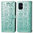 Funda de Cuero Cartera con Soporte Patron de Moda Carcasa S03D para Samsung Galaxy M31s Verde