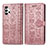 Funda de Cuero Cartera con Soporte Patron de Moda Carcasa S03D para Samsung Galaxy M32 5G Rosa