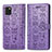 Funda de Cuero Cartera con Soporte Patron de Moda Carcasa S03D para Samsung Galaxy M60s Morado