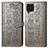 Funda de Cuero Cartera con Soporte Patron de Moda Carcasa S03D para Samsung Galaxy M62 4G Gris