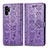 Funda de Cuero Cartera con Soporte Patron de Moda Carcasa S03D para Samsung Galaxy Note 10 Plus 5G Morado