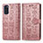 Funda de Cuero Cartera con Soporte Patron de Moda Carcasa S03D para Samsung Galaxy S20 5G Rosa