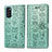 Funda de Cuero Cartera con Soporte Patron de Moda Carcasa S03D para Samsung Galaxy S20 5G Verde