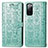 Funda de Cuero Cartera con Soporte Patron de Moda Carcasa S03D para Samsung Galaxy S20 FE (2022) 5G Verde