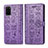 Funda de Cuero Cartera con Soporte Patron de Moda Carcasa S03D para Samsung Galaxy S20 Plus 5G Morado