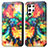 Funda de Cuero Cartera con Soporte Patron de Moda Carcasa S03D para Samsung Galaxy S22 Ultra 5G Multicolor