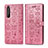 Funda de Cuero Cartera con Soporte Patron de Moda Carcasa S03D para Sony Xperia 1 II Rosa