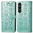 Funda de Cuero Cartera con Soporte Patron de Moda Carcasa S03D para Sony Xperia 1 V Verde