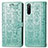 Funda de Cuero Cartera con Soporte Patron de Moda Carcasa S03D para Sony Xperia 10 III SO-52B Verde