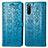 Funda de Cuero Cartera con Soporte Patron de Moda Carcasa S03D para Sony Xperia 10 III SOG04 Azul