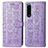 Funda de Cuero Cartera con Soporte Patron de Moda Carcasa S03D para Sony Xperia 5 III Morado