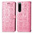 Funda de Cuero Cartera con Soporte Patron de Moda Carcasa S03D para Sony Xperia 5 III Rosa