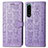 Funda de Cuero Cartera con Soporte Patron de Moda Carcasa S03D para Sony Xperia 5 IV Morado