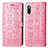 Funda de Cuero Cartera con Soporte Patron de Moda Carcasa S03D para Sony Xperia Ace II SO-41B Rosa