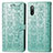 Funda de Cuero Cartera con Soporte Patron de Moda Carcasa S03D para Sony Xperia Ace II SO-41B Verde