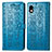 Funda de Cuero Cartera con Soporte Patron de Moda Carcasa S03D para Sony Xperia Ace III SOG08 Azul