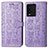 Funda de Cuero Cartera con Soporte Patron de Moda Carcasa S03D para Vivo iQOO 9T 5G Morado