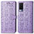 Funda de Cuero Cartera con Soporte Patron de Moda Carcasa S03D para Vivo V21e 5G Morado