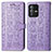 Funda de Cuero Cartera con Soporte Patron de Moda Carcasa S03D para Vivo V23 Pro 5G Morado