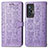 Funda de Cuero Cartera con Soporte Patron de Moda Carcasa S03D para Vivo X70 5G Morado