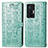 Funda de Cuero Cartera con Soporte Patron de Moda Carcasa S03D para Vivo X70 Pro 5G Verde