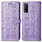 Funda de Cuero Cartera con Soporte Patron de Moda Carcasa S03D para Vivo Y20s G Morado