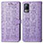 Funda de Cuero Cartera con Soporte Patron de Moda Carcasa S03D para Vivo Y73 (2021) Morado