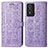 Funda de Cuero Cartera con Soporte Patron de Moda Carcasa S03D para Vivo Y74s 5G Morado