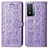 Funda de Cuero Cartera con Soporte Patron de Moda Carcasa S03D para Vivo Y76 5G Morado