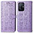 Funda de Cuero Cartera con Soporte Patron de Moda Carcasa S03D para Xiaomi Mi 11T Pro 5G Morado