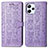 Funda de Cuero Cartera con Soporte Patron de Moda Carcasa S03D para Xiaomi Redmi 12 4G Morado