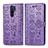 Funda de Cuero Cartera con Soporte Patron de Moda Carcasa S03D para Xiaomi Redmi 9 Morado