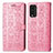 Funda de Cuero Cartera con Soporte Patron de Moda Carcasa S03D para Xiaomi Redmi 9 Power Oro Rosa