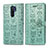 Funda de Cuero Cartera con Soporte Patron de Moda Carcasa S03D para Xiaomi Redmi 9 Prime India Verde