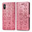 Funda de Cuero Cartera con Soporte Patron de Moda Carcasa S03D para Xiaomi Redmi 9A Rosa