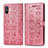 Funda de Cuero Cartera con Soporte Patron de Moda Carcasa S03D para Xiaomi Redmi 9i Rosa