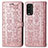 Funda de Cuero Cartera con Soporte Patron de Moda Carcasa S03D para Xiaomi Redmi 9T 4G Rosa